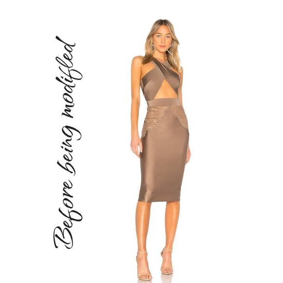 Michael Costello‎ Philip Mini in Taupe / Modified - Picture 1 of 11
